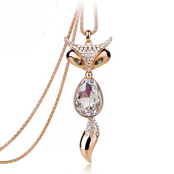 圣卡菲项链 新年情人节礼物 九尾狐狸<em>毛衣</em>链 长