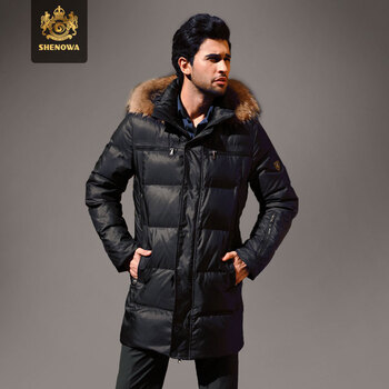 2012新款羽绒服男士长款 名牌高端商务羽绒服