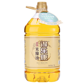 得乐康米糠油5L 美厨王食用稻米油 稻谷油炒菜用油