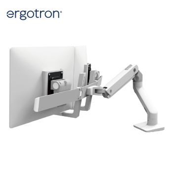 爱格升Ergotron显示器支架 HX 45-476-216双屏显示器电脑支架金属桌面万向旋转 白色