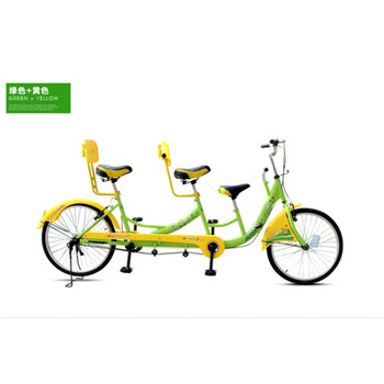 奥威特景点出租双人自行车亲子三人车家庭旅游观光脚踏自行车奥24v刹