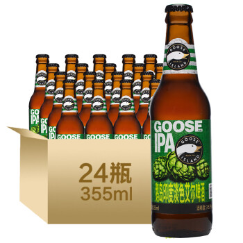 鹅岛啤酒（Goose Island）IPA印度淡色艾尔精酿啤酒355ml*24瓶装