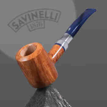 沙芬（SAVINELLI）意大利进口高档石楠木烟斗光面P385龙头式带滤芯男女士烟斗烟具 P385LNA-310 (优雅龙头）