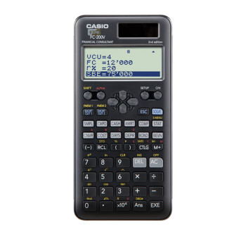 卡西欧（CASIO）fc-200V金融考试计算器升级版 太阳能双电源