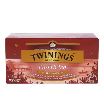 川宁TWININGS茶 东方茶系列精品普洱25片盒装 欧洲进口袋泡茶茶