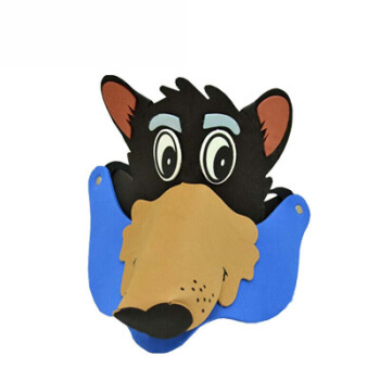 大灰狼面具幼儿园表演道具教学狼和小羊头饰动物大灰狼头套面具大黄狗