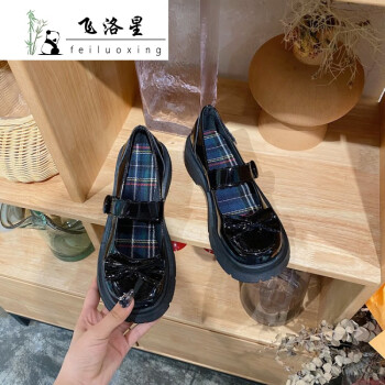 法式少女lolita洛丽塔鞋子lo高跟鞋蝴蝶结玛丽珍小皮鞋女可爱软妹jk