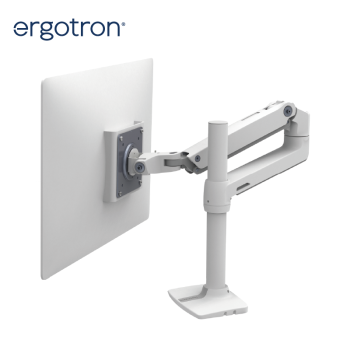 爱格升（ERGOTRON） 液晶显示器支架 万向旋转移动支臂高杆LX 45-537-216桌面 白色