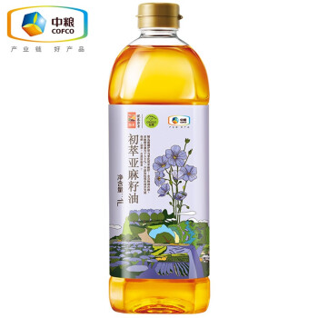 初萃中粮初萃亚麻籽油1l