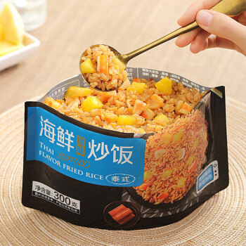 新品三全微波炒饭广式腊味扬州炒饭泰式海鲜风味微波方便速食餐