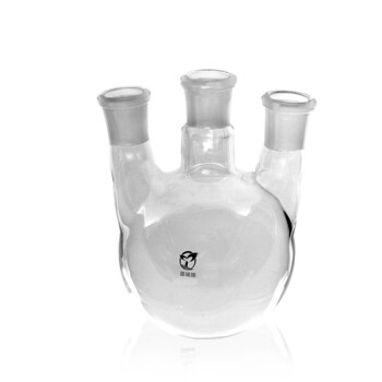 实验室玻璃仪器三口圆底平底烧瓶试验反应三角三颈瓶蒸馏瓶