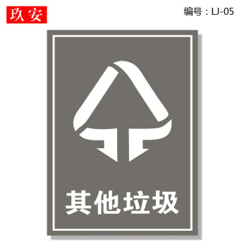 可回收不可回收标示贴纸提示牌垃圾桶分类标识其它有害厨余干湿干垃圾