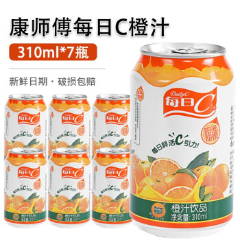 康师傅每日c果汁冰红茶饮料310ml罐装冰糖雪梨整箱水蜜桃酸梅汁鲜果橙