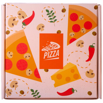 百钻 披萨盒6/8/9寸比萨纸盒外卖打包pizza盒食品西点