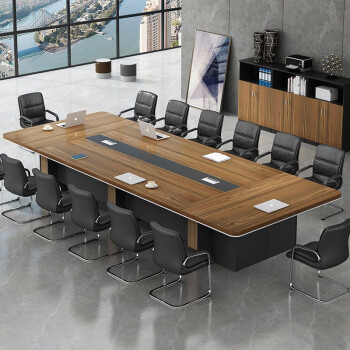 9人12人会议桌长桌小型会议桌办公洽谈桌椅套装6米22把椅子全国包安装