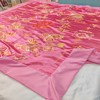 2022新款杭州丝绸绸缎被套老式被面段子复古古风龙凤结婚婚庆被中国风