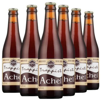比利时原装进口  修道院系列啤酒 Achel Blonde阿诗系列精酿啤酒 330ml瓶装整箱 阿诗黑啤酒330ml*6瓶