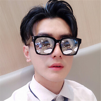 太阳镜男开车司机韩版墨镜男士驾车眼镜明星同款运动骑行眼镜黑框白膜