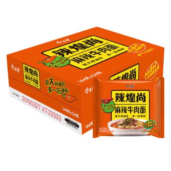 今麦郎 方便面 辣煌尚麻辣牛肉面144g*24包(泡面整箱装)