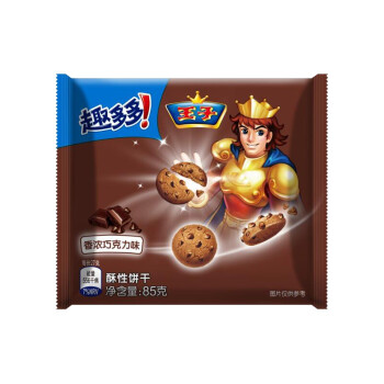 趣多多王子曲奇星巧克力味曲奇饼干含巧克力味豆85g新老包装随机发货