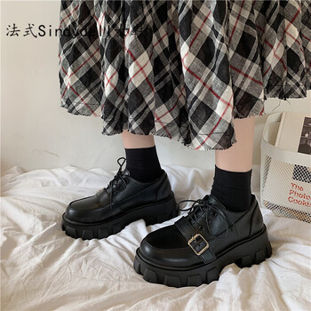 英伦风小皮鞋女增高2020新款复古大头鞋配jk的鞋子玛丽珍学生韩版百搭