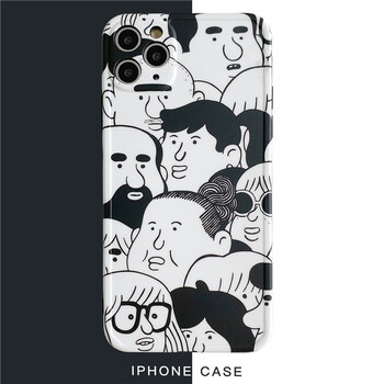 柒艺黑白动漫头像苹果11手机壳iphonexsmaxxr个性7plus卡通8g12pro