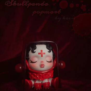 skullpanda密林古堡sp盲盒泡泡玛特血色玫瑰假天使僵尸宝宝现货 血色