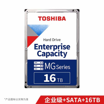 TOSHIBA 东芝 MG08系列 3.5英寸 台式机硬盘 16TB (CMR、7200rpm、512MB) MG08ACA16TE