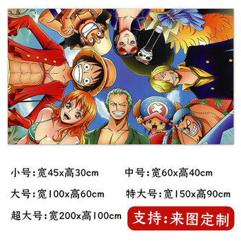 精美装饰海报海贼王墙贴画路飞索隆宿舍卧室出租屋改造墙面背景装饰
