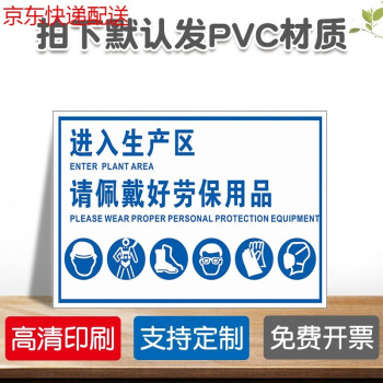 必须佩戴劳动防护保护用品警示牌消防安全温馨提示标识标志标示标牌挂