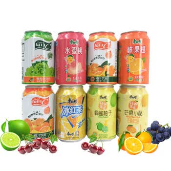 康师傅果汁饮料罐装整箱水蜜桃冰红茶混合装饮品年货每日c甜橙整箱24
