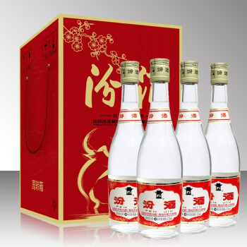 汾酒股份厂杏花村白酒 55度铝盖汾酒475ml*4(卡盒装)【图片 价格 品牌