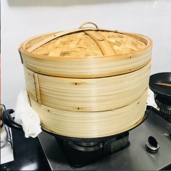 竹蒸笼蒸锅蒸包子竹蒸笼商用大号竹制凹口蒸锅笼屉家用竹子蒸屉加深蒸