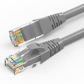 超五类1米1.5米2米网线机制成品网线电脑网络跳线无氧铜网线 灰色 2m