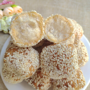 湖北天门土特产传统麻枣麻叶子年货芝麻果芝麻枣白芝麻酥年后发货2斤