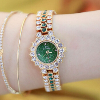 复古手表女气质女表 绿色钻石款 调表器 精美礼盒【图片 价格 品牌
