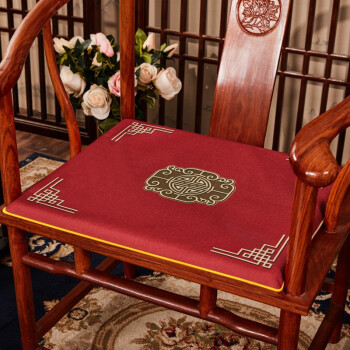 红木沙发坐垫中式餐椅家具圈椅太师椅官帽椅垫子椅子防滑椅垫茶椅福禄