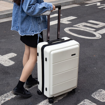 拉杆箱密码行李箱现货旅行箱学生行李箱20吋24吋网红拉杆箱白色22寸