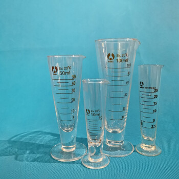 刻度量杯5 10 25 50 100 250ml玻璃三角量杯 实验室计量杯 10ml