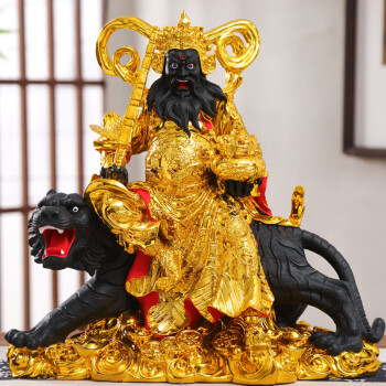 罗诗玛诺礼品16寸赵公明12寸骑虎赵元帅赵玄朗神像树脂佛像16寸38cm武
