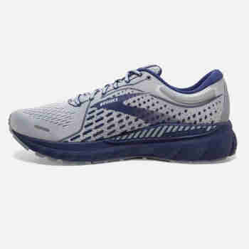 布鲁克斯（BROOKS）Adrenaline GTS 21 肾上腺21男士路跑鞋轻便缓震马拉松跑鞋 21代 006 蓝灰 标准43/US9.5