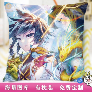 舞桐可来图定制送男女朋友生日礼物斗罗大陆19中号版45x45cm双面含芯