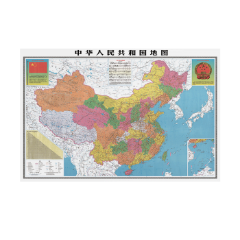美皓 中国地图2020年新版高清世界地图装饰背景墙挂图墙贴标记磁性