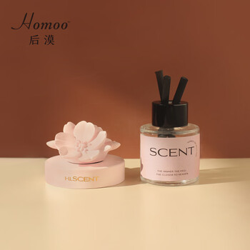 定制浪漫花朵汽车香薰风车载装饰品扩香石香氛摆件婚礼礼物清雅粉花无