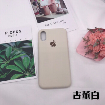 手机壳iphone8plus711网红防摔xsmax纯色xr软壳6s乔鸟古董白全包款