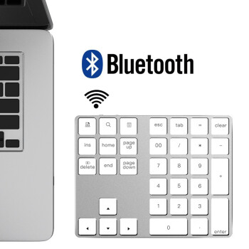 尚瘾funking34键蓝牙数字小键盘无线背光可充电金属轻薄笔记本平板