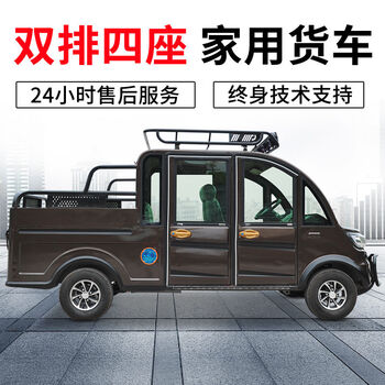 万宝德油电两用电动四轮车皮卡拉货新能源家用汽车成人货车代步车双排