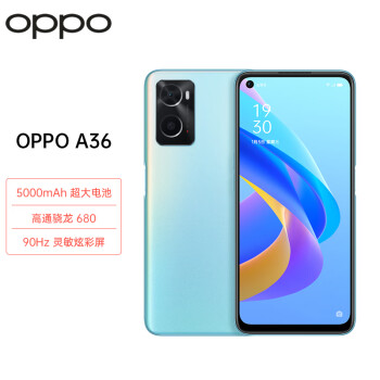 OPPO A36 8GB+128GB 晴川蓝 高通骁龙680 5000mAh长续航 90Hz炫彩屏 大内存游戏拍照手机oppoa36