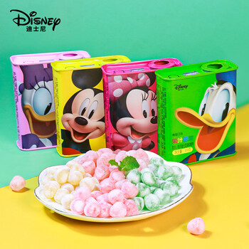迪士尼disney果汁软糖果105g4罐滨崎维c软糖混合味水果糖qq糖儿童零食