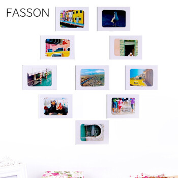 fasson创意diy照片墙组合卡纸相框6寸3粘贴5画框宿舍卧室装饰8墙贴7挂